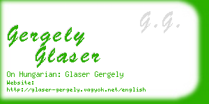 gergely glaser business card
